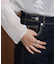 折り返しワイドデニムパンツ