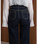 折り返しワイドデニムパンツ