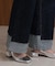 折り返しワイドデニムパンツ