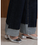折り返しワイドデニムパンツ