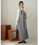 【S・Mサイズ展開】タックハイウエストIラインジャンスカ