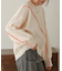 【大人気ニット/5色展開/セットアップ対応】ウェーブメロウニットトップス