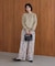 【WEB限定】スウエットライク刺しゅうニットプルオーバー