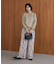 【WEB限定】スウエットライク刺しゅうニットプルオーバー