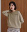 【WEB限定】スウエットライク刺しゅうニットプルオーバー