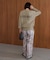 【WEB限定】スウエットライク刺しゅうニットプルオーバー