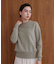 【WEB限定】スウエットライク刺しゅうニットプルオーバー