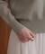 【WEB限定】スウエットライク刺しゅうニットプルオーバー