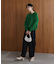 【WEB限定】スウエットライク刺しゅうニットプルオーバー