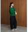 【WEB限定】スウエットライク刺しゅうニットプルオーバー