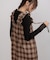 チェックギャザージャンパーワンピース