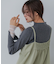 （選べるネック）チュールレイヤードリブニット