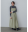 （選べるネック）チュールレイヤードリブニット