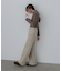 （選べるネック）チュールレイヤードリブニット