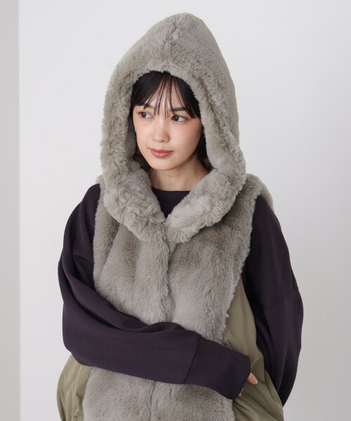 異素材MIXダウンファーベスト｜ブージュルードの通販｜&mall