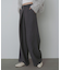 【選べるサイズ展開】フロントワイドタックネップ入ワイドパンツ