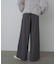 【選べるサイズ展開】フロントワイドタックネップ入ワイドパンツ