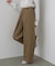 【選べるサイズ展開】フロントワイドタックネップ入ワイドパンツ