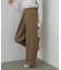 【選べるサイズ展開】フロントワイドタックネップ入ワイドパンツ