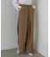 【選べるサイズ展開】フロントワイドタックネップ入ワイドパンツ