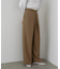 【選べるサイズ展開】フロントワイドタックネップ入ワイドパンツ