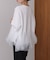 裾チュール五分袖チュニック