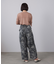 フラワー柄タックパンツ