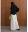 起毛レースワイドパンツ