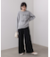 起毛レースワイドパンツ