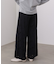 起毛レースワイドパンツ