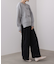 起毛レースワイドパンツ