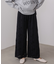 起毛レースワイドパンツ