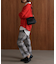 チェック柄ストレートパンツ