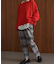 チェック柄ストレートパンツ