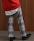 チェック柄ストレートパンツ
