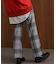 チェック柄ストレートパンツ