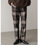 チェック柄ストレートパンツ