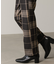 チェック柄ストレートパンツ