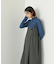 ラップアクセントボタンワンピース