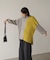 【WEB限定】もち軽配色ニットチュニック