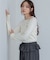 【Bab】ショルダースリットニットトップス