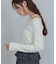 【Bab】ショルダースリットニットトップス