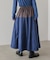 バイカラーフェイクスウェードスカート