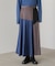 バイカラーフェイクスウェードスカート
