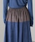 バイカラーフェイクスウェードスカート