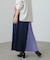バイカラープリーツスカート