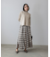 シアーチェックレイヤードスカート