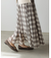 シアーチェックレイヤードスカート