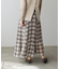 シアーチェックレイヤードスカート