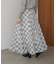 シアーチェックレイヤードスカート